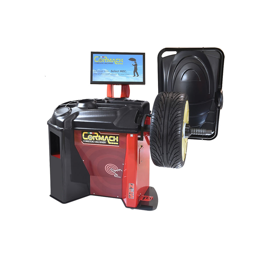 ÉQUILIBREUSE CORMACH MEC 830NLS AVEC ÉCRAN LCD, LASER, SONAR & SERRAGE PNEUMATIQUE