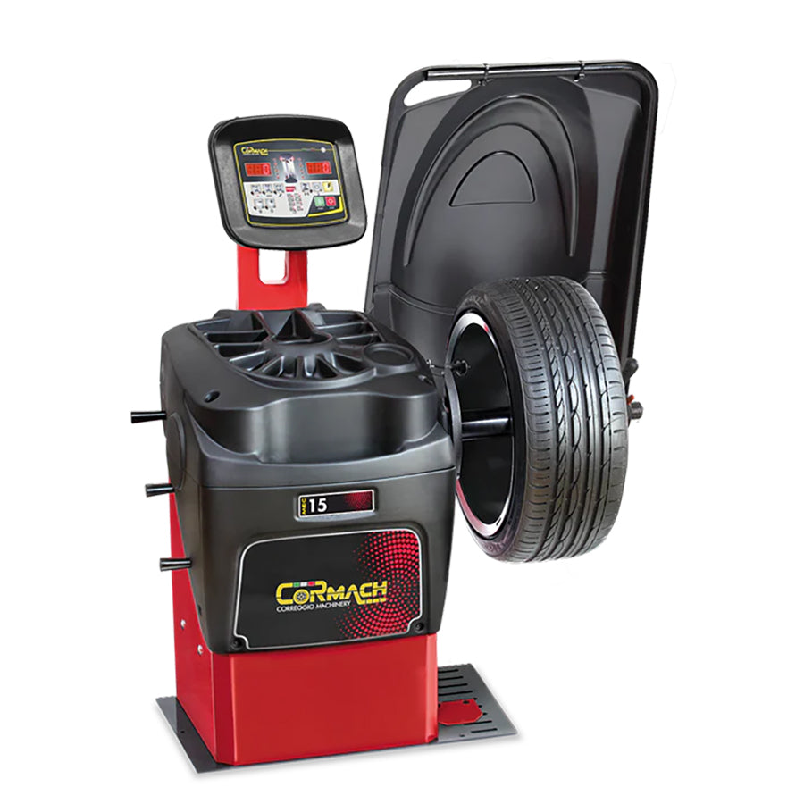 ÉQUILIBREUSE CORMACH MEC 15 LASER AVEC PÉDALE DE POSITIONNEMENT