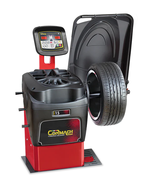 ÉQUILIBREUSE CORMACH MEC 15 LASER AVEC PÉDALE DE POSITIONNEMENT