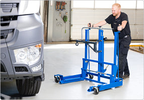 CHARIOT PORTE-ROUE AC HYDRAULIC POUR CAMIONNETTES, CAMIONS ET BUS WTA500